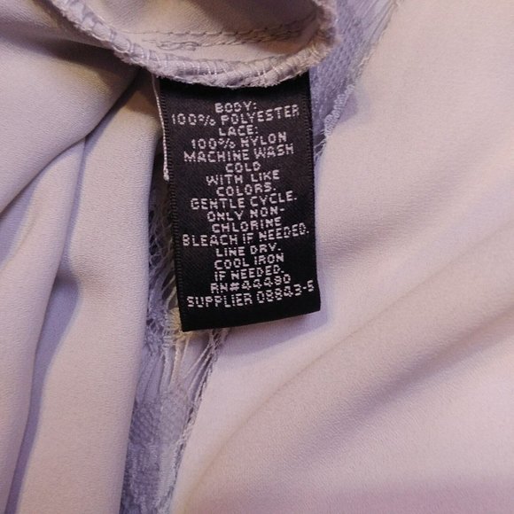 Nicole by Nicole Miller  Lace Back Sleeveless Crossover Blouse Tank Top Medium - Picture 5 of 5